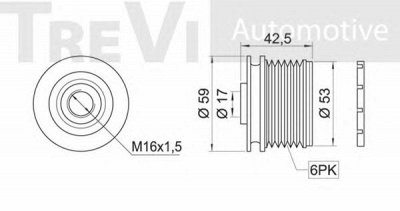 TREVI AUTOMOTIVE ap1087 -  Механизм свободного хода генератора